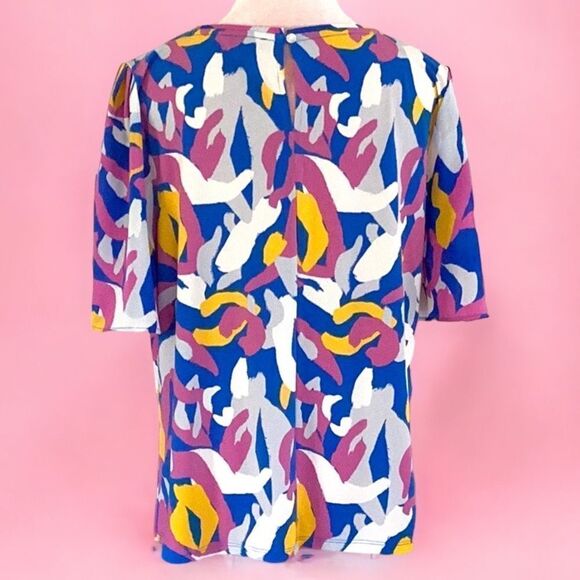 ANN TAYLOR FACTORY BLOUSE TOP MEDIUM FLUTTER SLEEVES - Picture 5 of 8